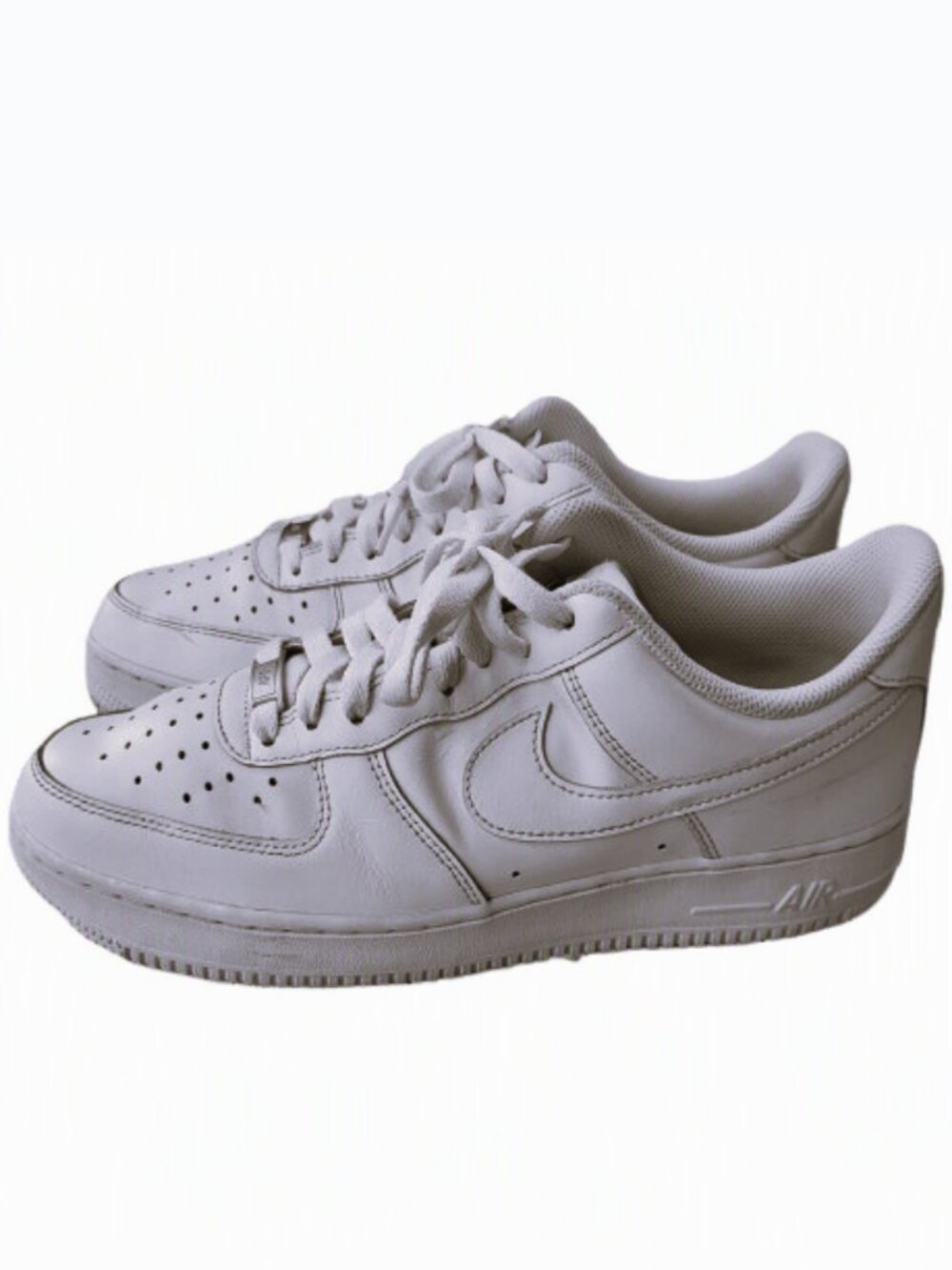 Nike Air Force 1 Low Triple White Leather Sneakers Men's Size 9.5 CW2288-111